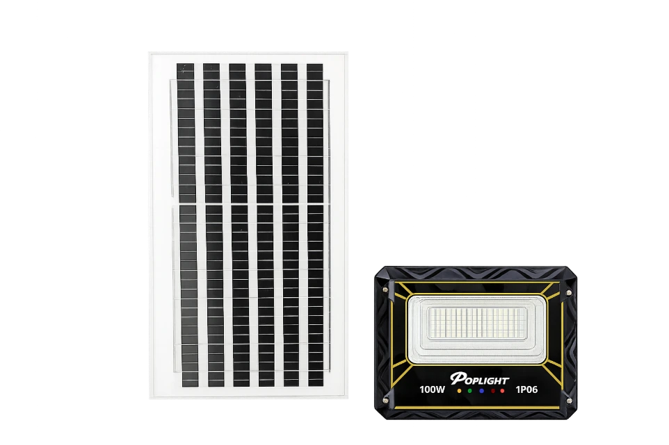 Solar-powered LED floodlight