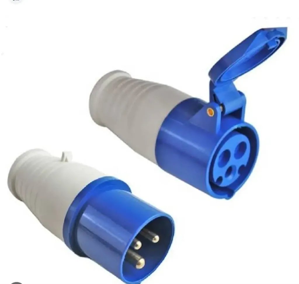 16A 3-pin Blue Industrial Connector