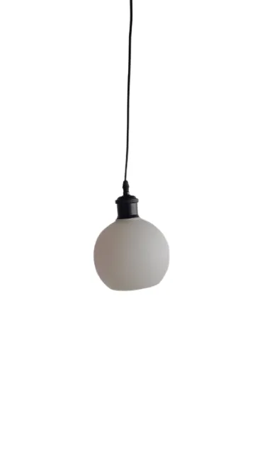 White Glass Globe Pendant Light