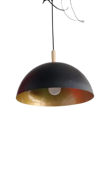 Black Layered Dome Pendant Light