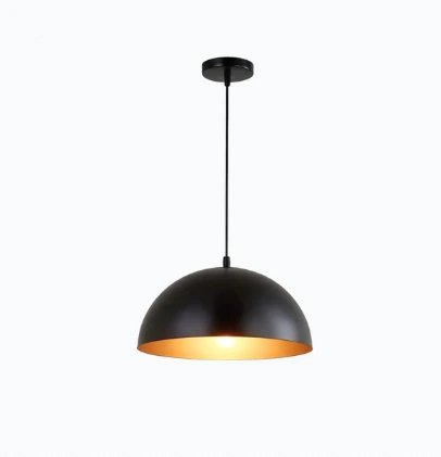 Black Layered Dome Pendant Light