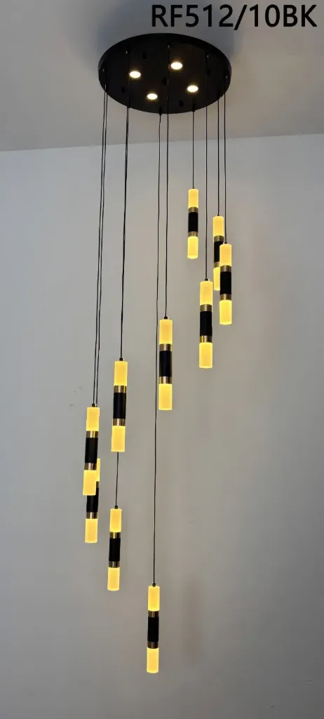 Minimalist LED Staircase Chandelier
