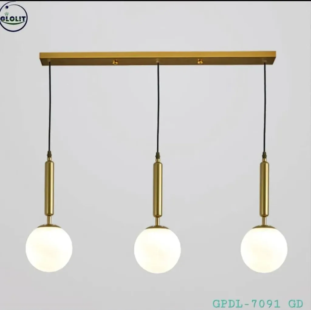 Nordic 3-in-1 Glass Globe pendant